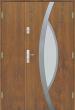 Drzwi zewnętrzne stalowe 2-skrzydłowe LACERO z witrażem